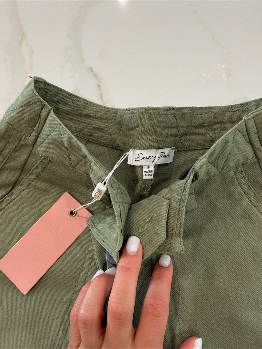 NWT miss Lola olive green cargo pants size S - Picture 2 of 8